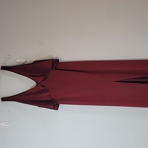 Jill Jill Stuart Women's Deep-v Satin Back Crepe long maxi Gown